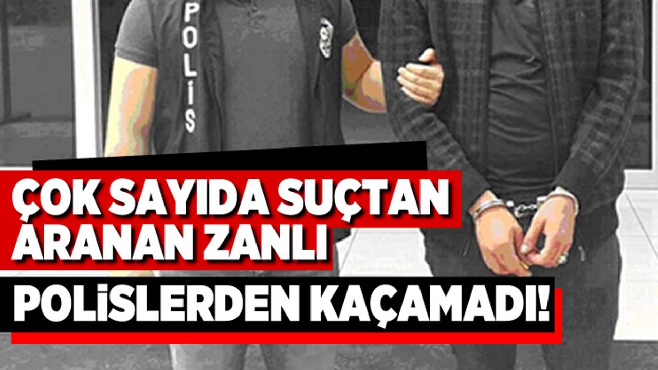 Çok sayıda suçta aranan zanlı polislerden kaçamadı!