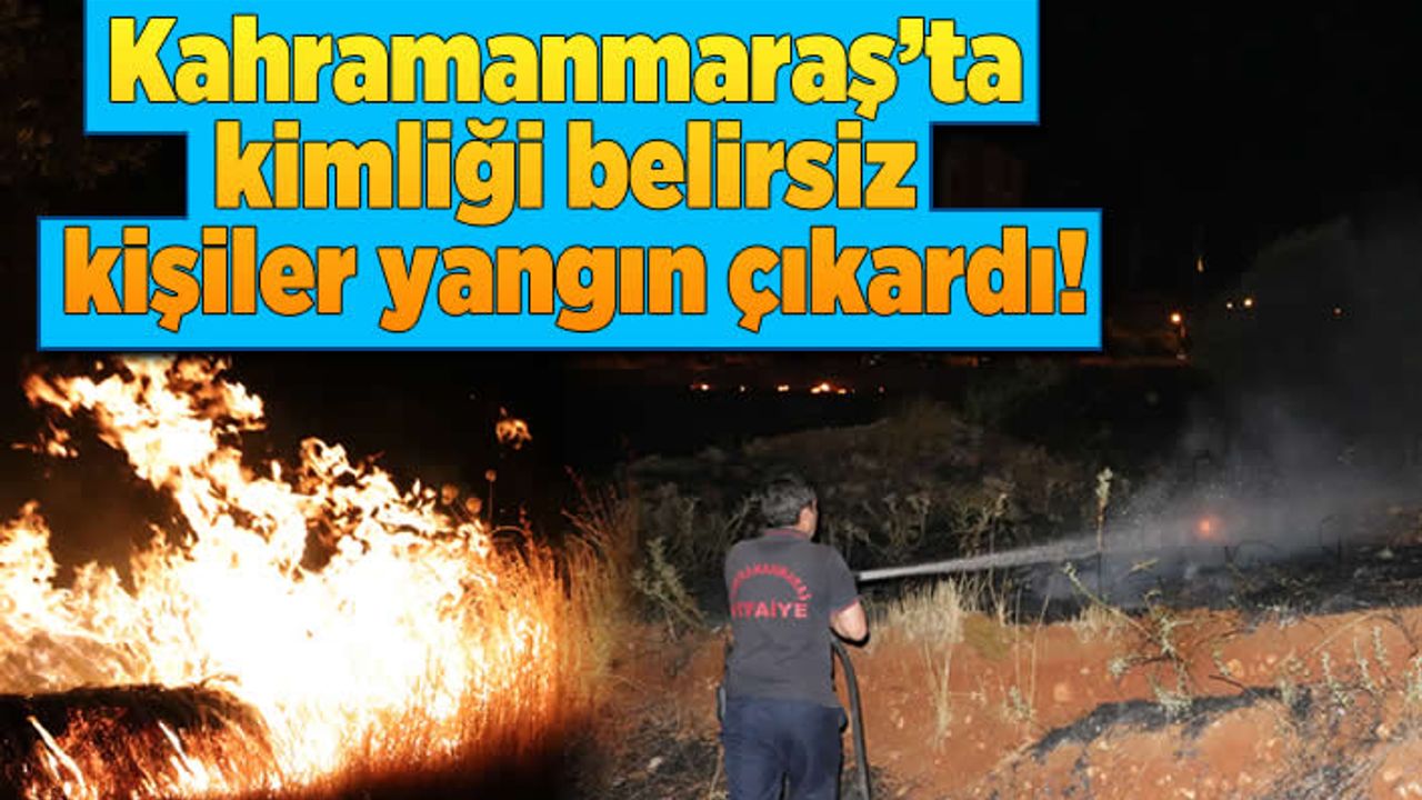 Kahramanmaraş'ta kimliği belirsiz kişiler yangın çıkardı!