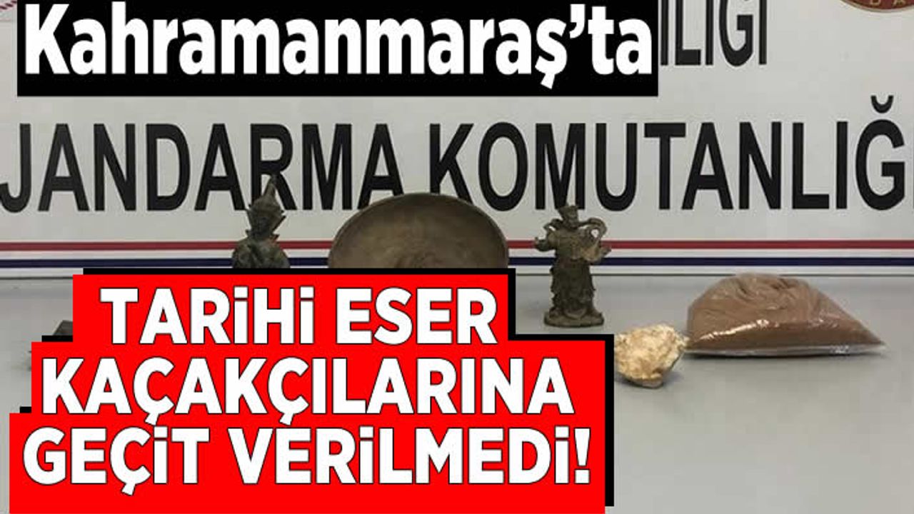 Kahramanmaraş'ta tarihi eser kaçakçılarına geçit verilmedi!
