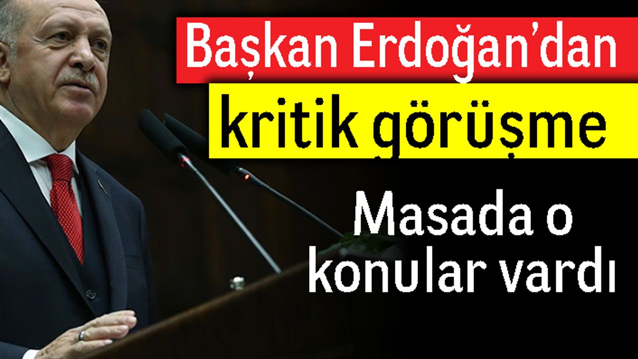 Başkan Erdoğan'dan kritik görüşme! Masada o konular var!
