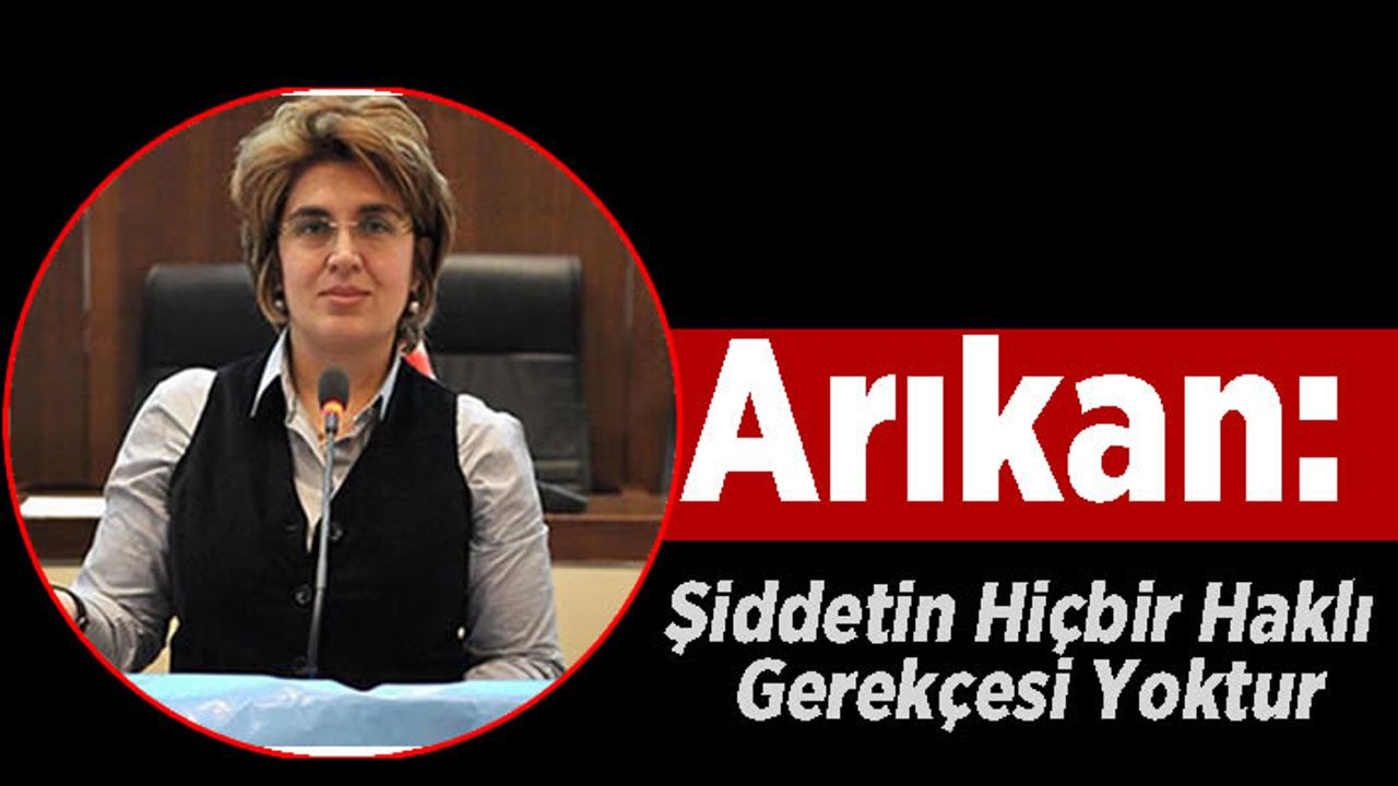 Arıkan: Şiddetin hiçbir haklı gerekçesi yoktur!