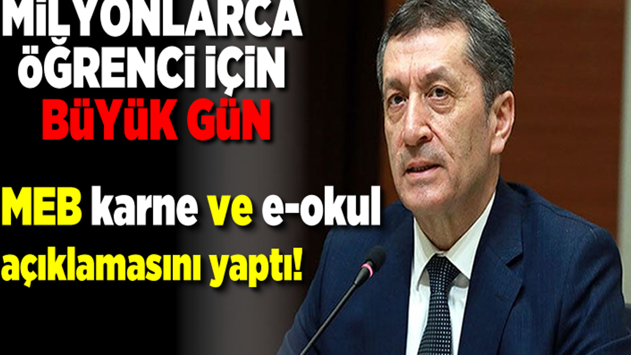 MEB beklenen karne açıklamasını yaptı! Dijital karneler E Okul Veli Bilgilendirme Sistemi ile erişime açıldı!