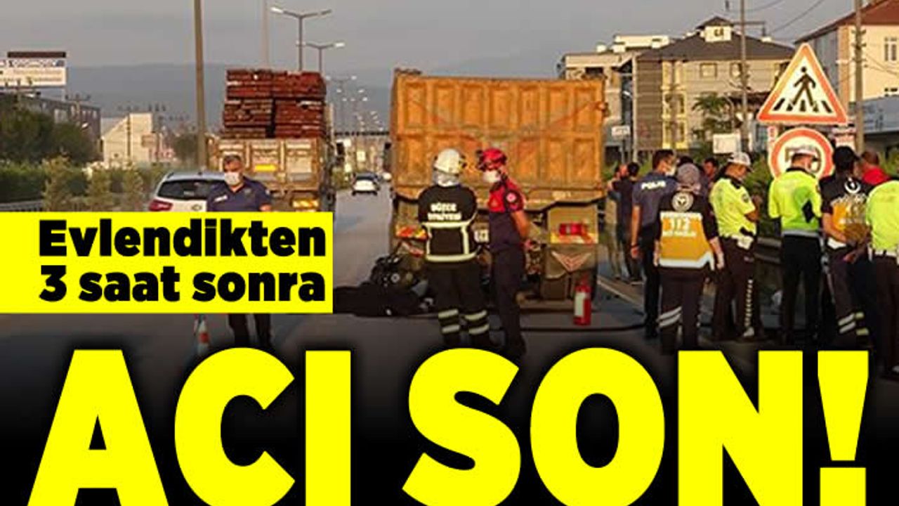 Evlendikten 3 saat sonra! Acı son!