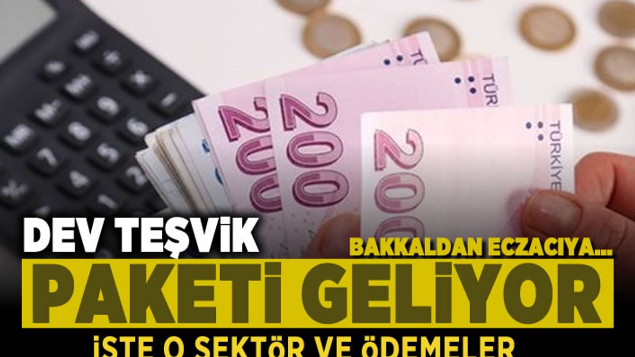 Dev teşvik paketi geliyor! Bakkaldan eczacıya... İşte o sektör ve ödemeleri!