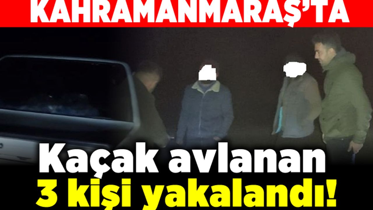 Kahramanmaraş'ta kaçak avlanan 3 kişi yakalandı!