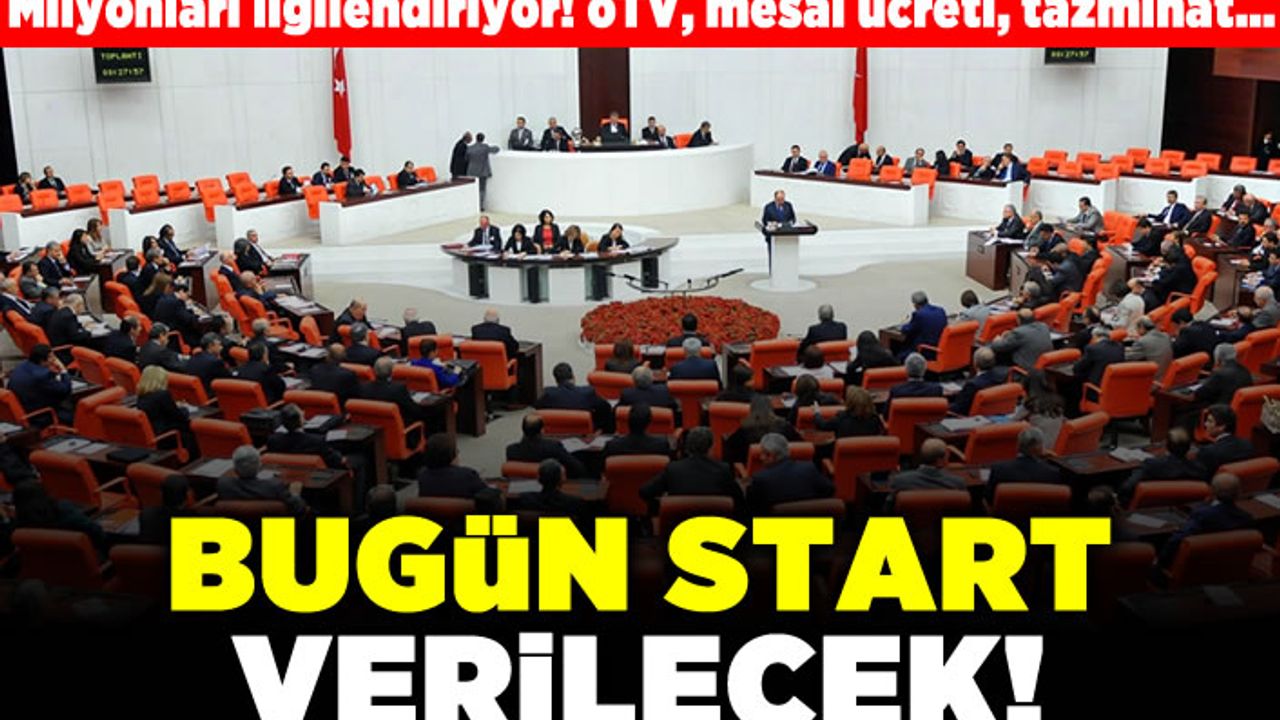 Milyonları ilgilendiriyor! ÖTV, mesai ücreti, tazminat... Bugün start verilecek!