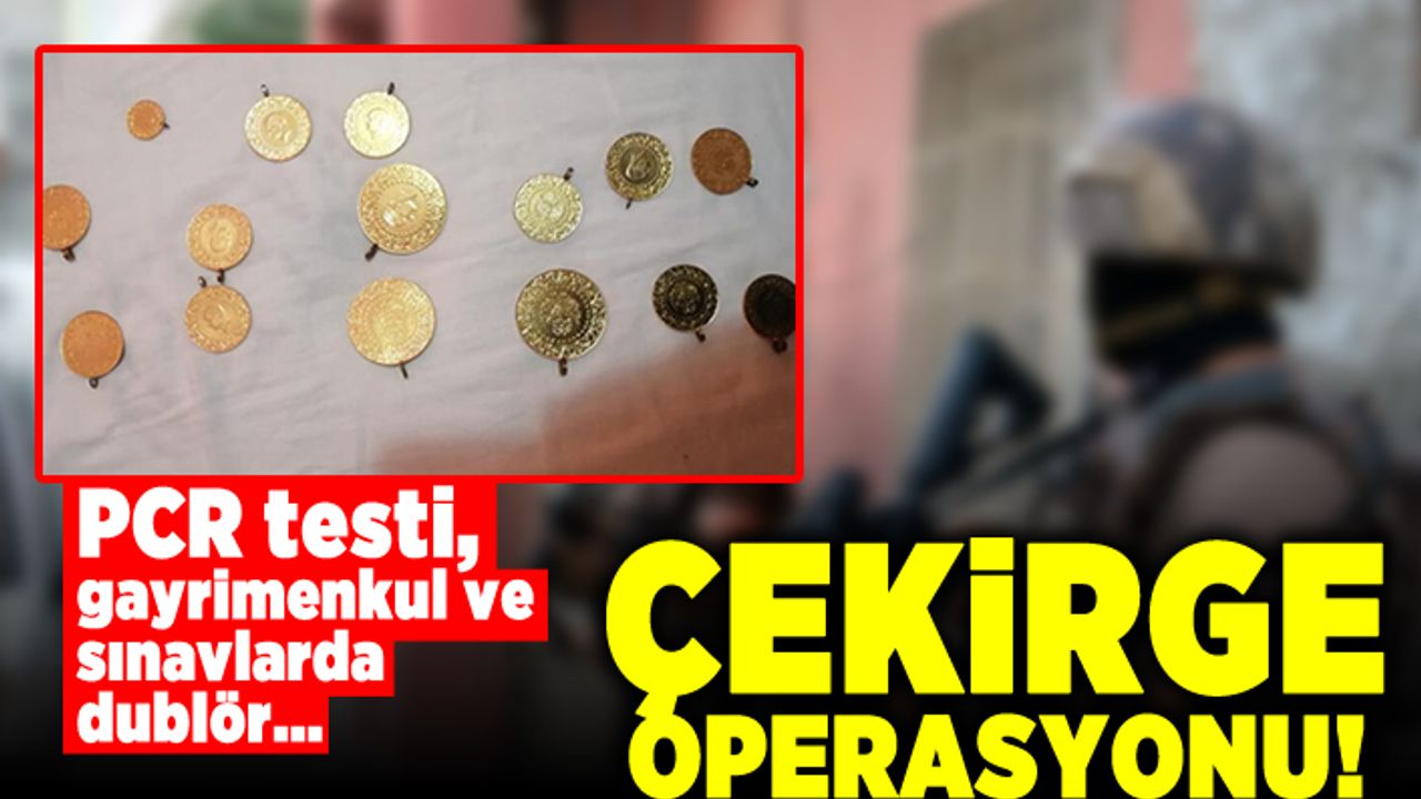 PCR testi, gayrimenkul ve sınavlarda dublör... Çekirge operasyonu!