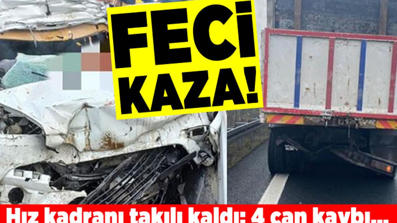 Feci kaza! Hız kadranı takılı kaldı: 4 can kaybı...