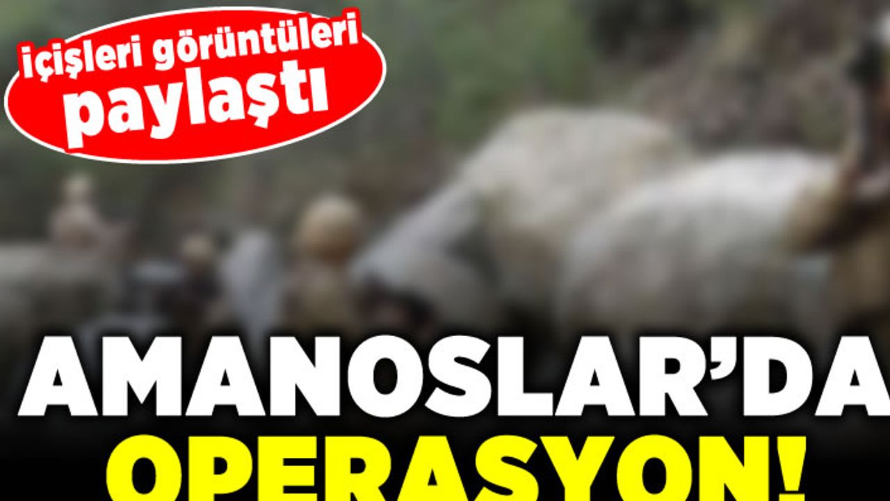 İçişleri görüntüleri paylaştı! Amanoslar'da operasyon!
