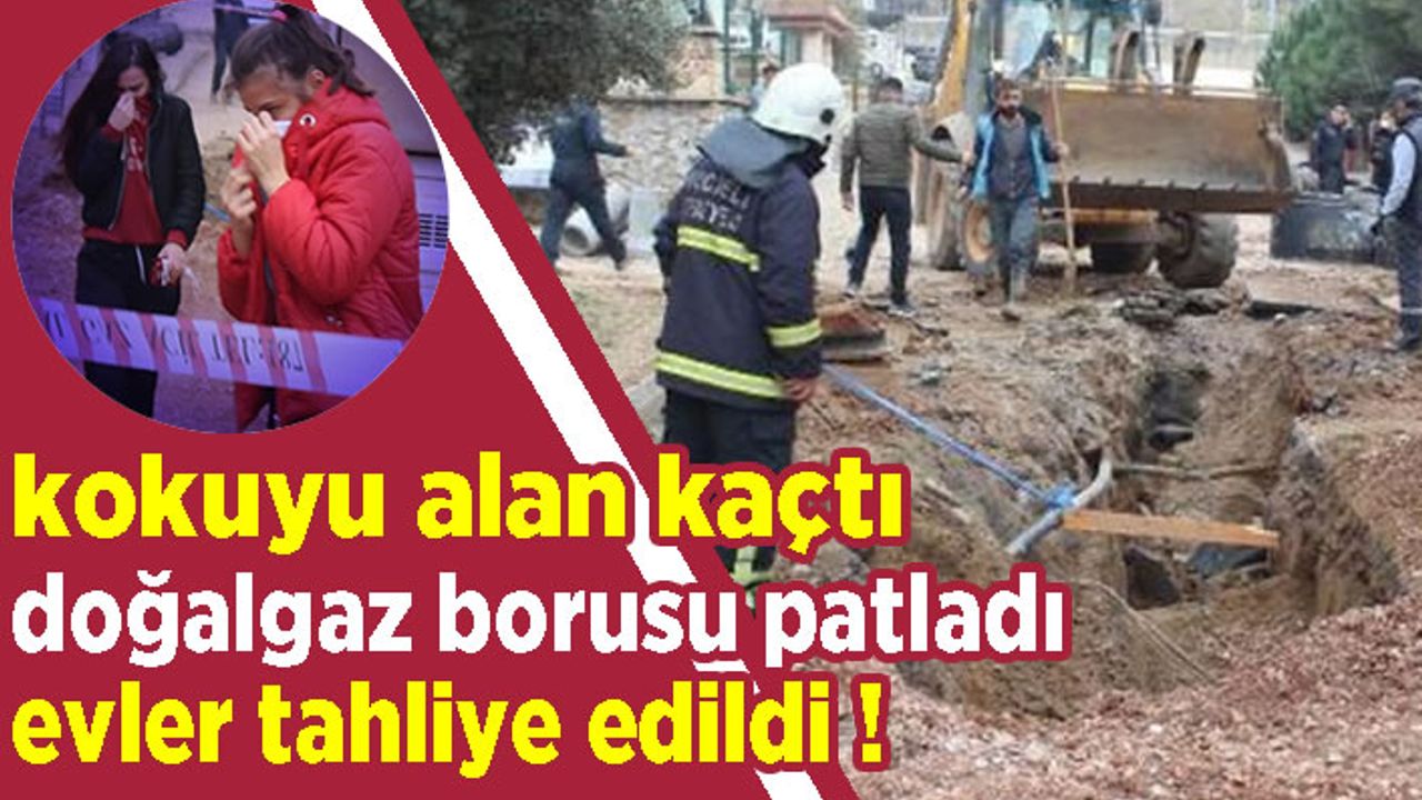 Kocaeli'de doğal gaz borusu patladı! Evler tahliye edildi