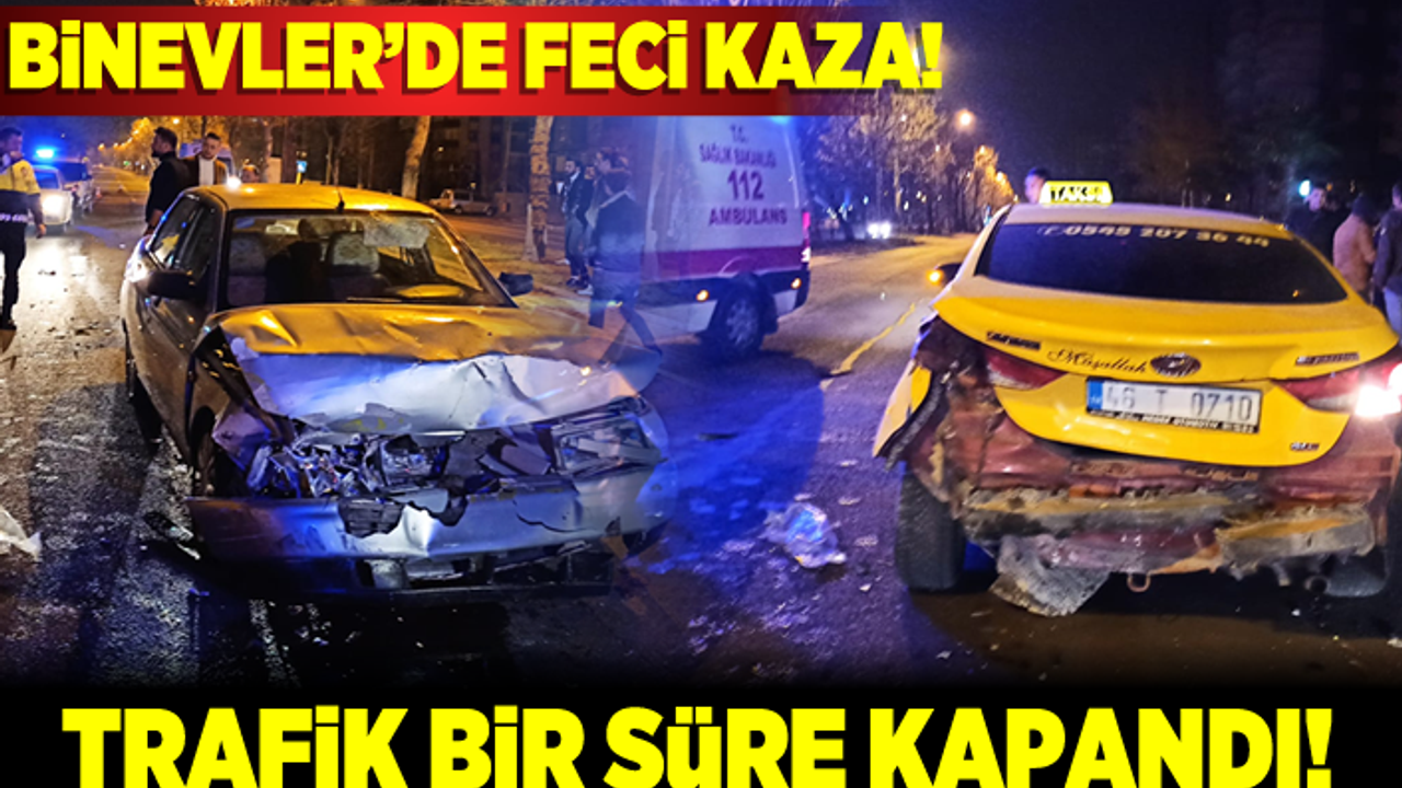 Binevler'de feci kaza! Trafik bir süre kapandı!