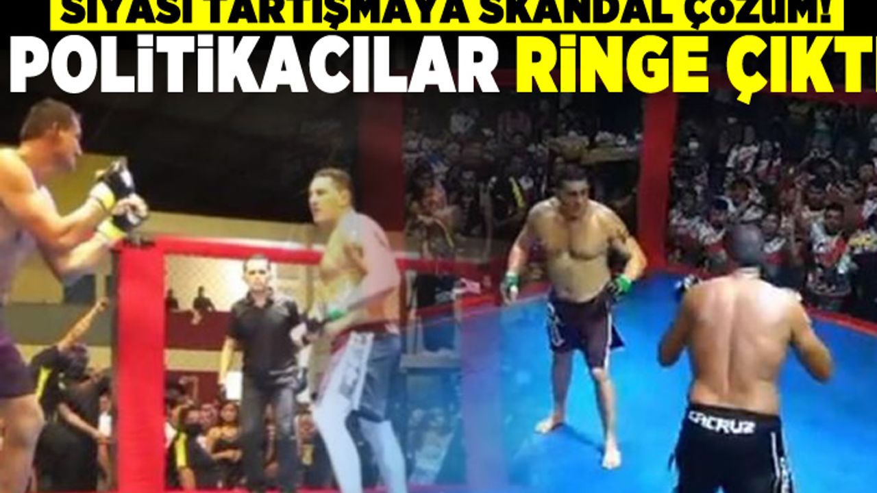 Siyasi tartışmaya skandal çözüm! Politikacılar ringe çıktı!