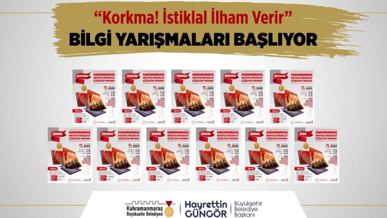 “Korkma! İstiklal İlham Verir” Bilgi Yarışmaları Başlıyor
