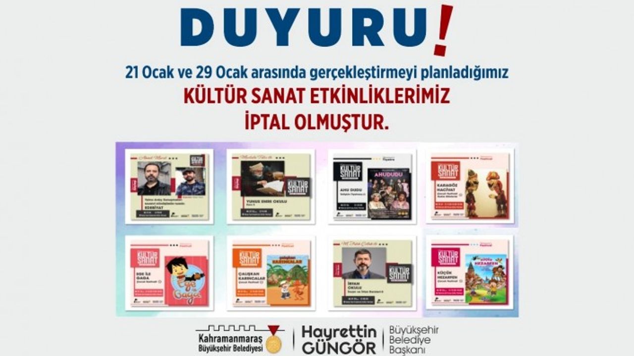 Kültür Sanat Sezonu Etkinliklerinde Önemli Duyuru