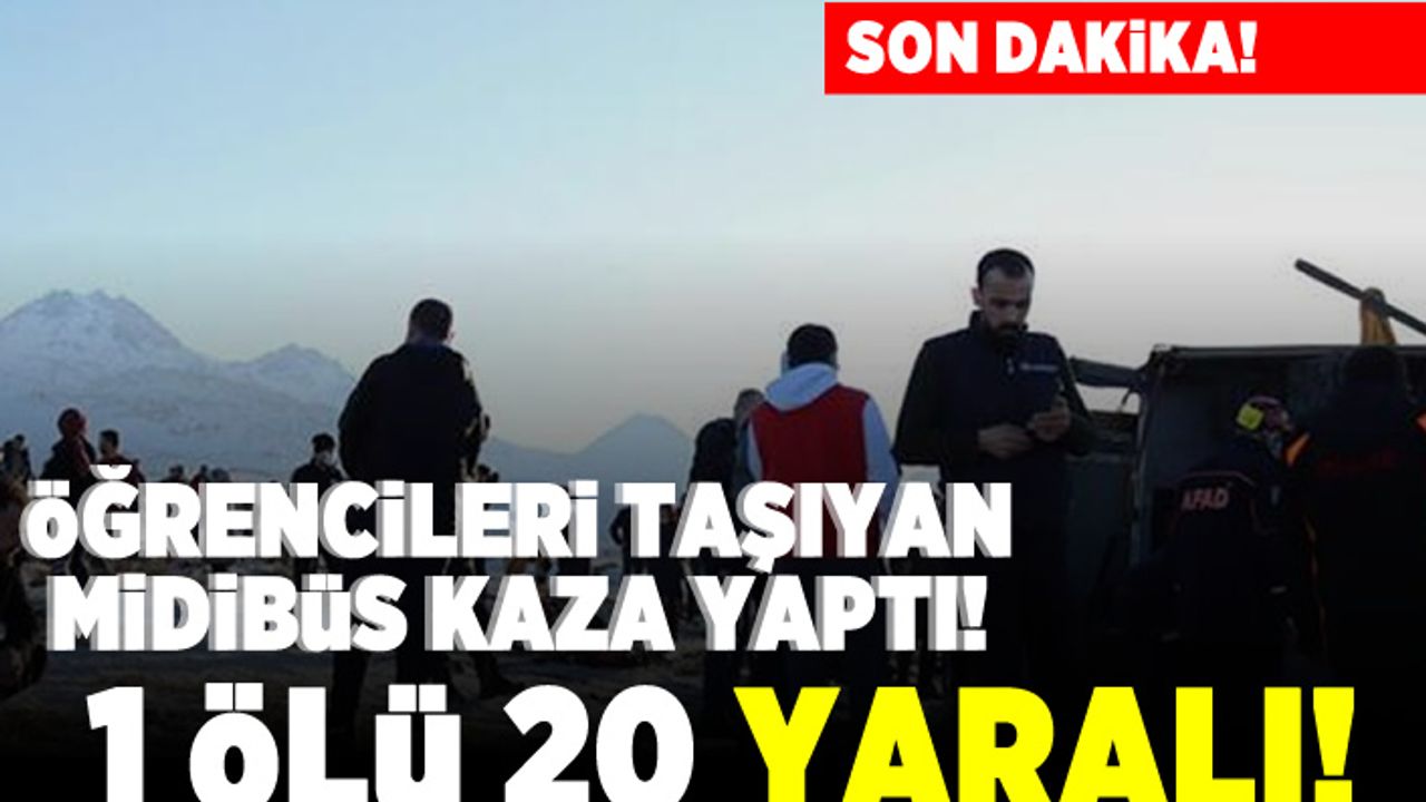 Son dakika! Öğrencileri taşıyan midibüs kaza yaptı! 1 ölü 20 yaralı!