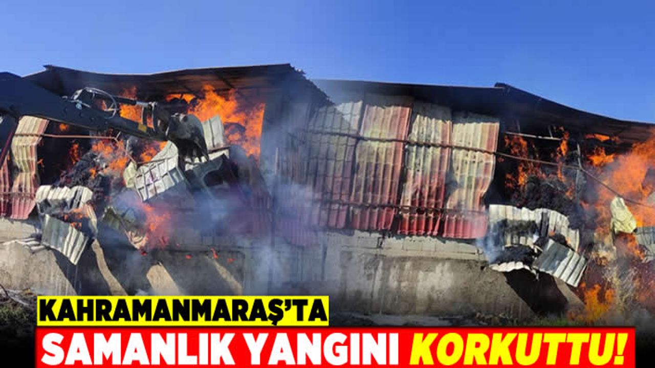 Kahramanmaraş'ta samanlık yangını korkuttu!