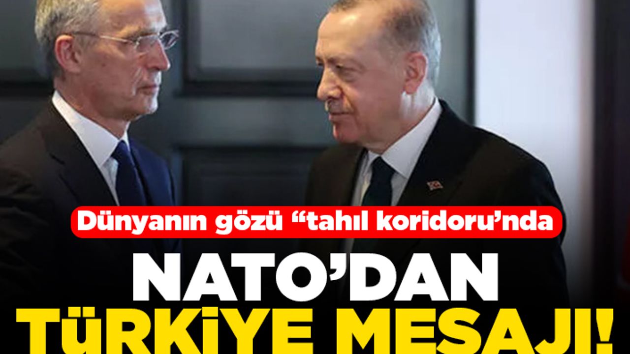 Dünyanın gözü "Tahıl koridoru'nda " NATO'dan Türkiye mesajı!