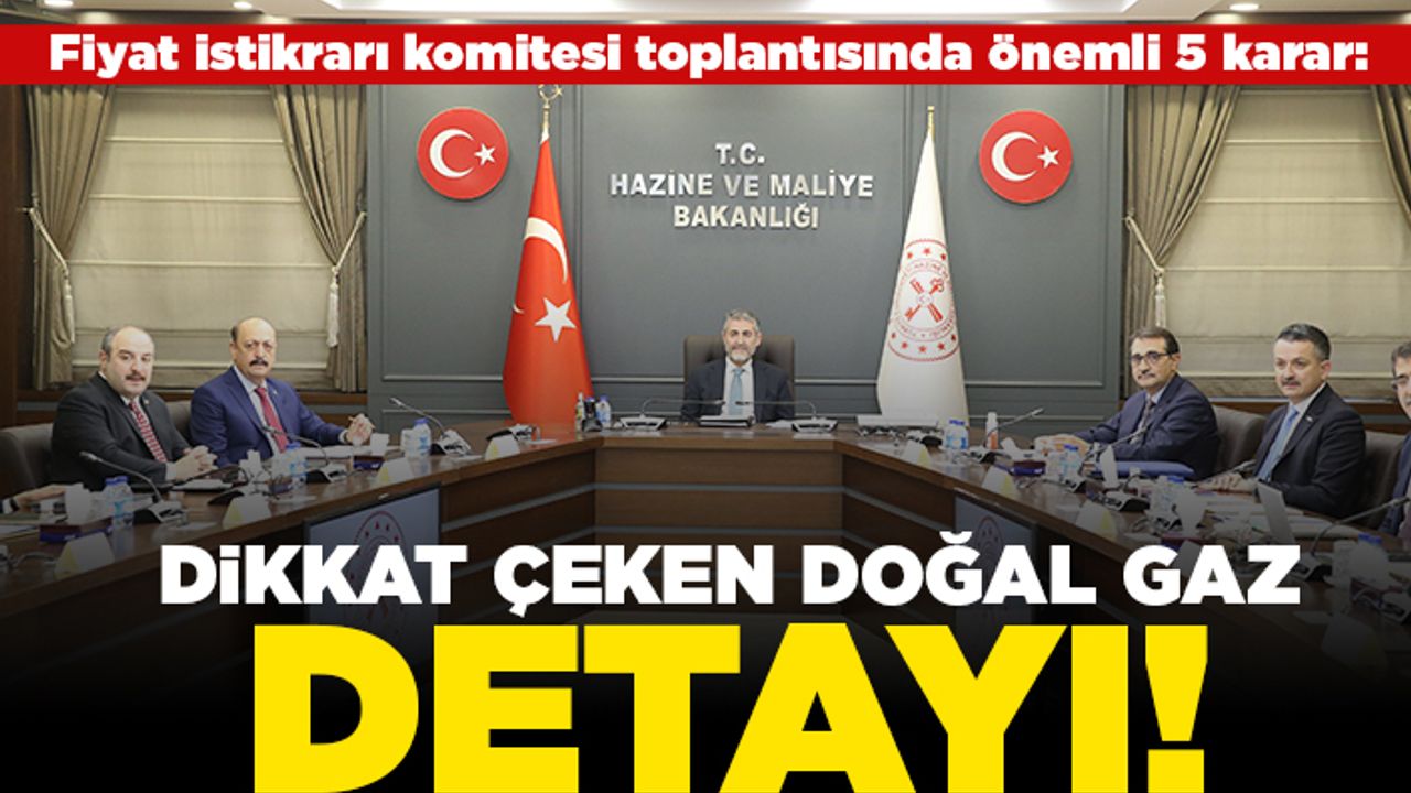 Fiyat istikrarı komitesi toplantısında önemli 5 karar! Dikkat çeken doğal gaz detayı!