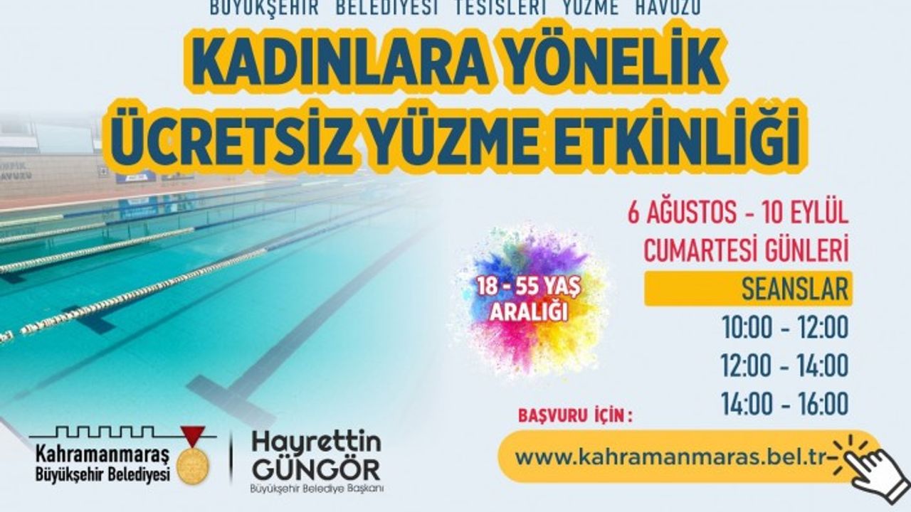 Büyükşehir’den Kadınlar İçin Ücretsiz Yüzme Etkinliği