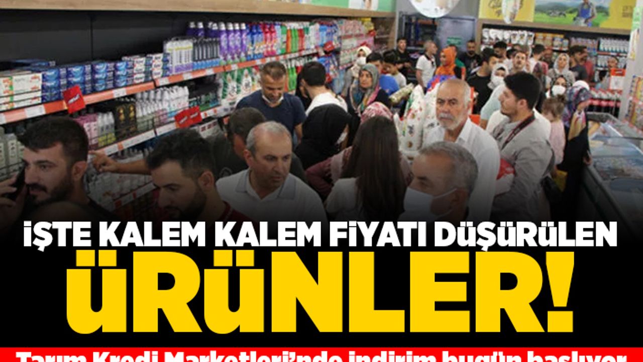 İşte kalem kalem fiyatı düşürülen ürünler! Tarım kredi marketlerinde indirim bugün başlıyor!