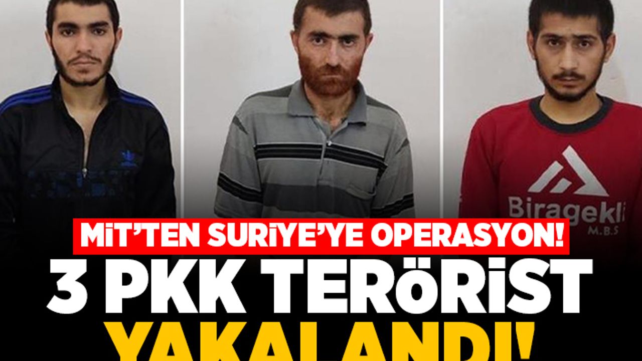 MİT'ten Suriye'ye operasyon! 3 PKK'lı terörist yakalandı!