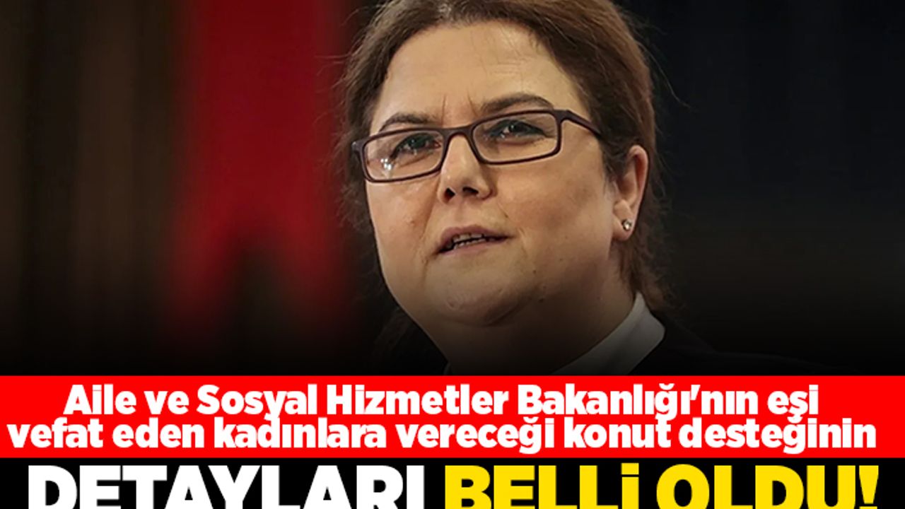Aile ve Sosyal Hizmetler Bakanlığı'nın eşi vefat eden kadınlara vereceği konut desteğinin detayları belli oldu