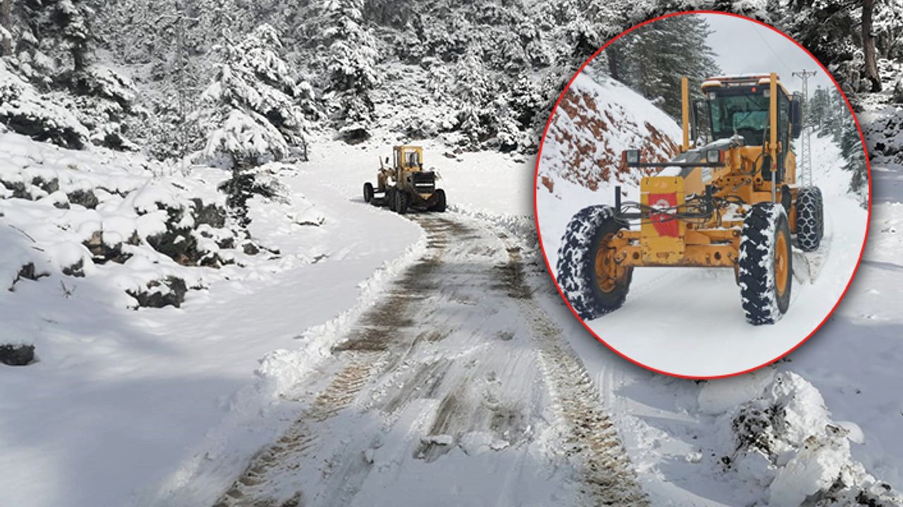 Kahramanmaraş’ın yüksek kesimlerinde karla mücadele çalışmaları devam ediyor