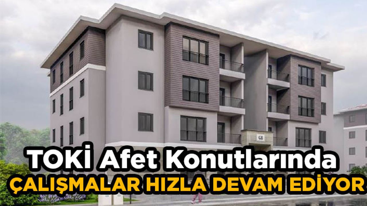 TOKİ afet konutlarında çalışmalar devam ediyor