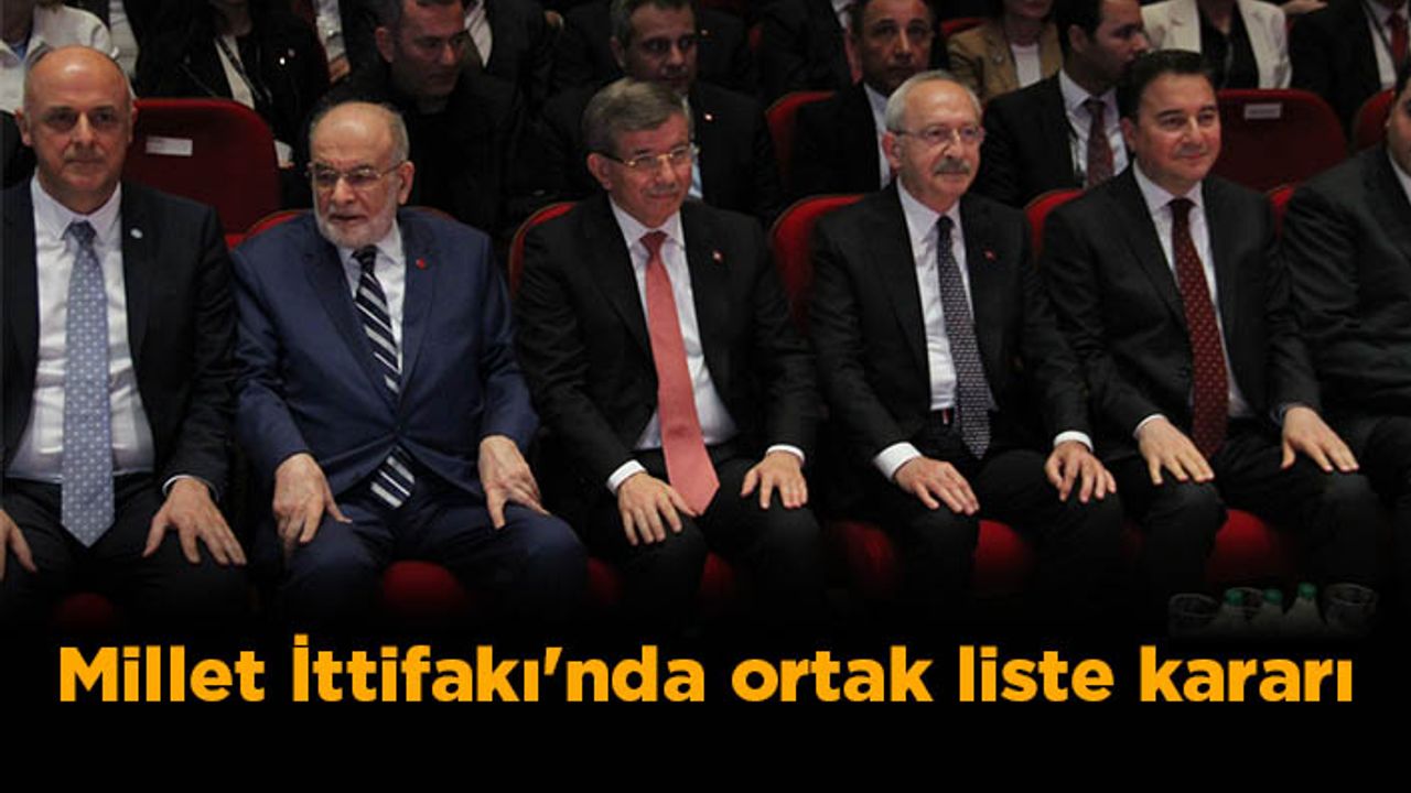 Millet İttifakı'nda ortak liste kararı