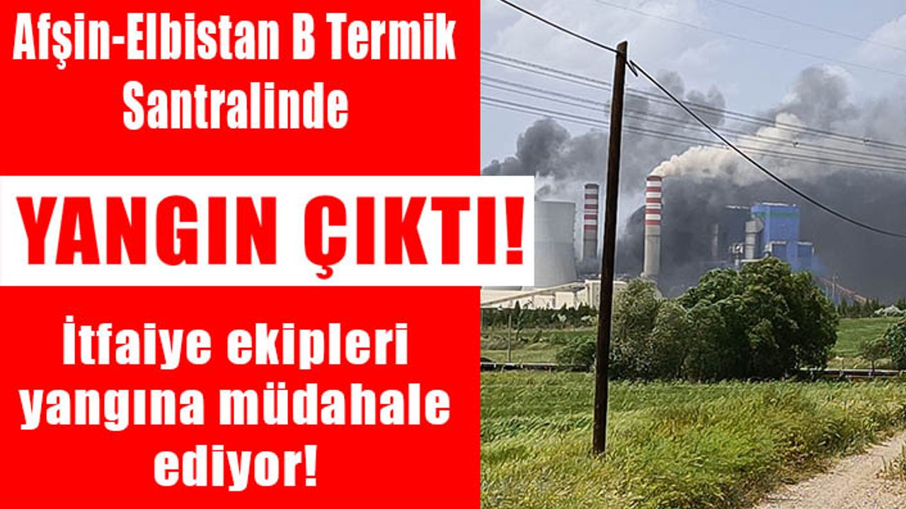 Afşin-Elbistan B Termik Santralinde yangın çıktı