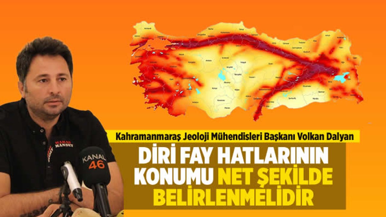 Diri fay hatlarının konumu net şekilde belirlenmelidir