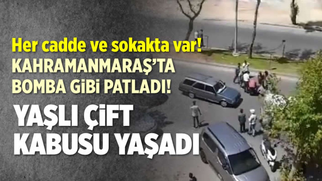 Kahramanmaraş'ta üzerinden araç geçerken bomba gibi patladı