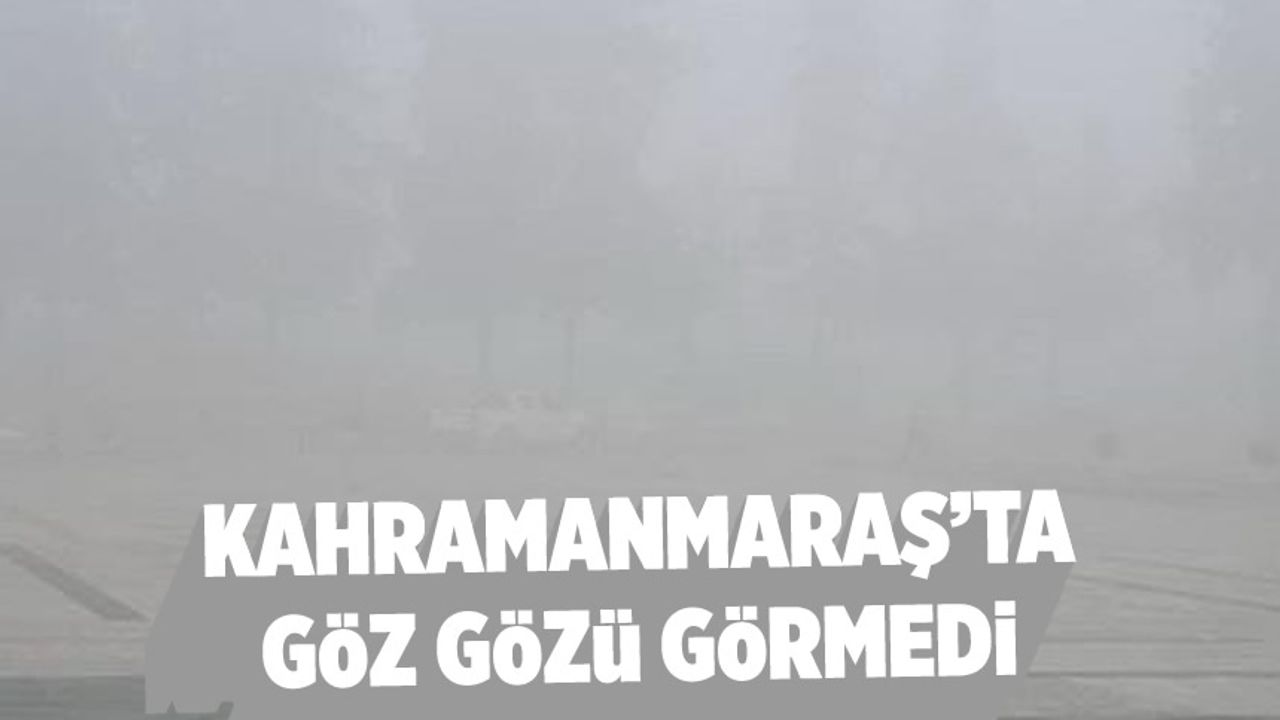 Kahramanmaraş'ta yoğun sis: Göz gözü görmedi