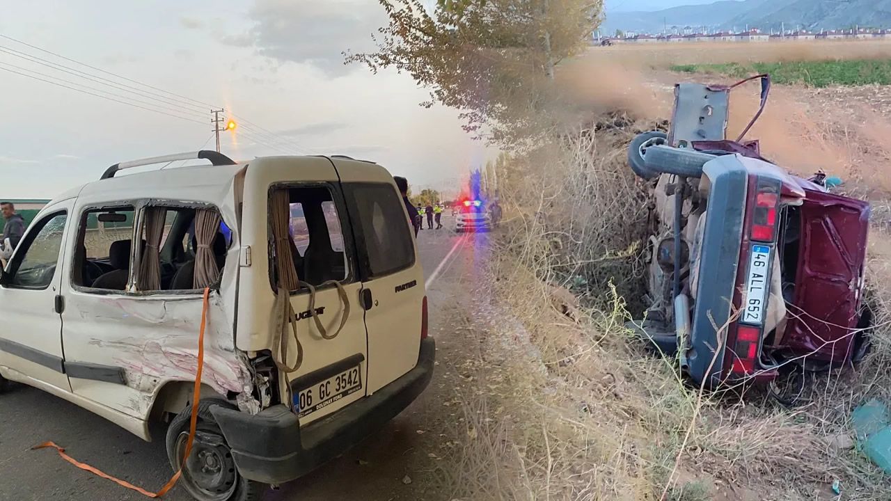 Kahramanmaraş'ta hafif ticari araçla çarpışıp kanala uçtu: Yaralılar var!