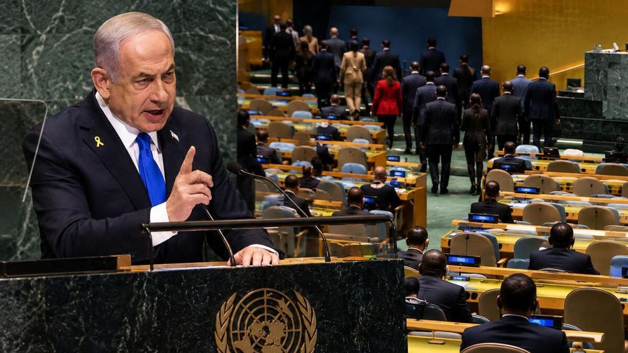 Netanyahu konuşmasında salonda kalan beş ülke