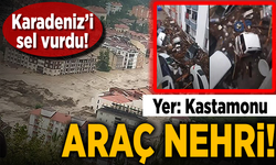 Karadeniz'i sel vurdu! Araçlar sel sularında sürüklendi