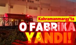 Kahramanmaraş'ta O fabrika yandı!