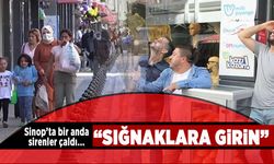 Sinop'ta bir anda sirenler çaldı... "sığınaklara girin"