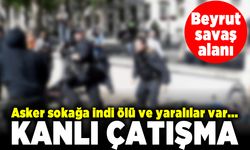 Beyrut savaş alanı! Asker sokağa indi ölü ve yaralılar var... Kanlı çatışma!