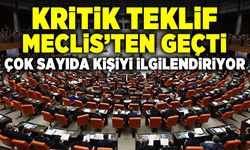 Kritik teklif Meclis'ten geçti! Çok sayıda kişiyi ilgilendiriyor!