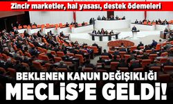 Zincir marketler, hal yasası, destek ödemeleri! Beklenen kanunu değişikliği Meclis'e geldi