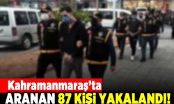 Kahramanmaraş'ta aranan 87 kişi yakalandı!