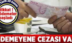 Ödemeler başladı! Son gün 30 Kasım... Cezası var...