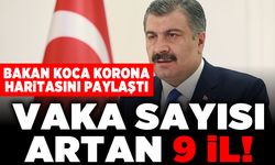 Bakan Koca korona haritasını paylaştı! Vaka sayısı artan 9 il!