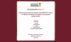 Büyükşehir’den “Dostozan” Anma Programı