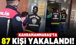 Kahramanmaraş'ta 87 kişi yakalandı!