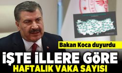 Bakan Koca duyurdu! İşte illere göre haftalık vaka sayısı!