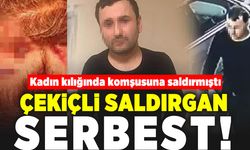 Kadın kılığında komşusuna saldırmıştı! Çekiçli saldırgan serbest!
