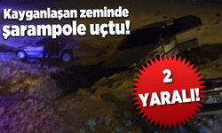 Kahramanmaraş'ta kayganlaşan yolda kaza yaptı! 2 yaralı