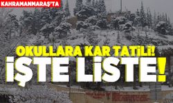 Kahramanmaraş'ta Okullara kar tatili İşte liste!